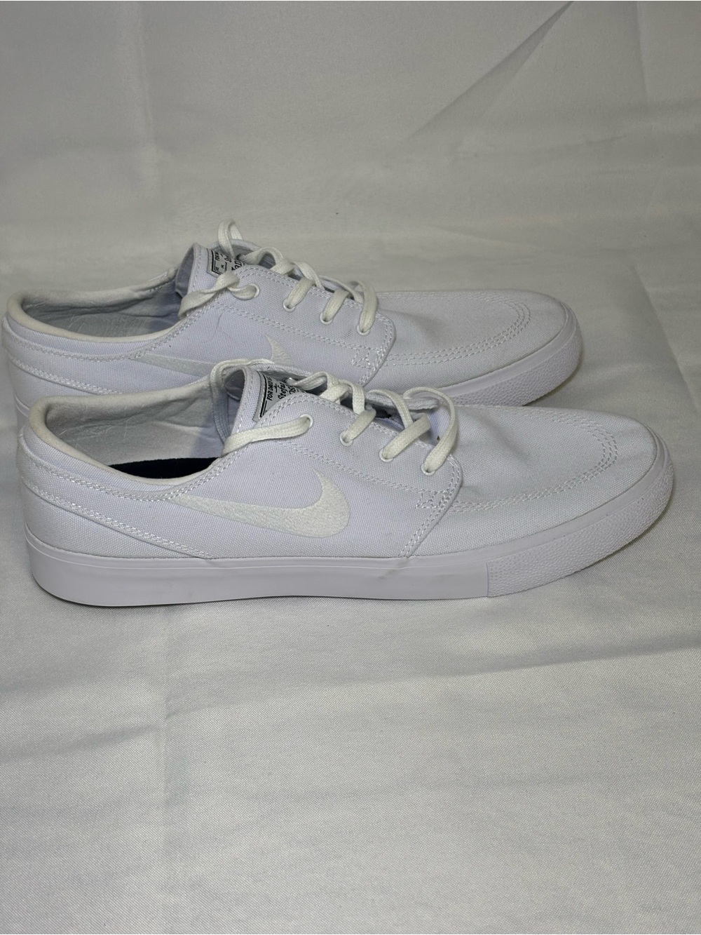 Nike Zoom Stefan Janoski Canvas Zoom Air White Skate Boarding Mend 12 NWOT - Picture 6 of 13